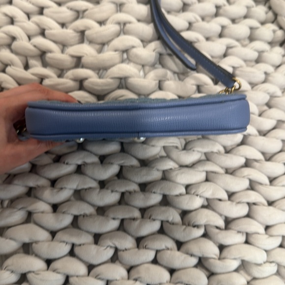 Karl Lagerfeld Blue Quilted Crossbody Bag - Picture 5 of 7